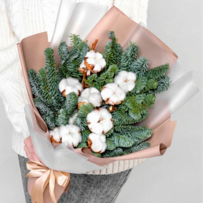 Букет цветов "Новогодний букет Санта"